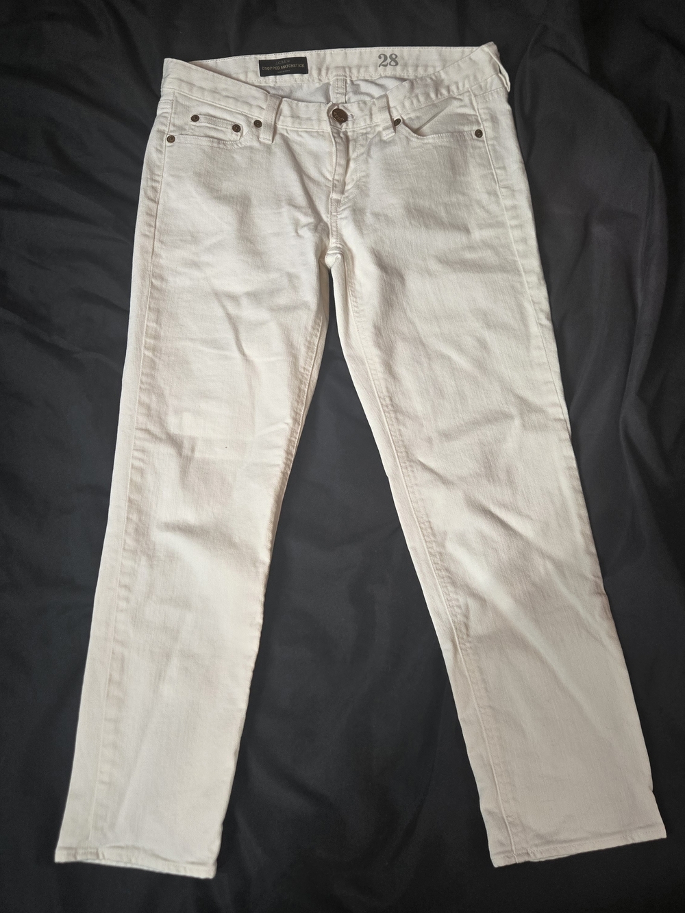 J.Crew White Cropped Matchstick Jeans